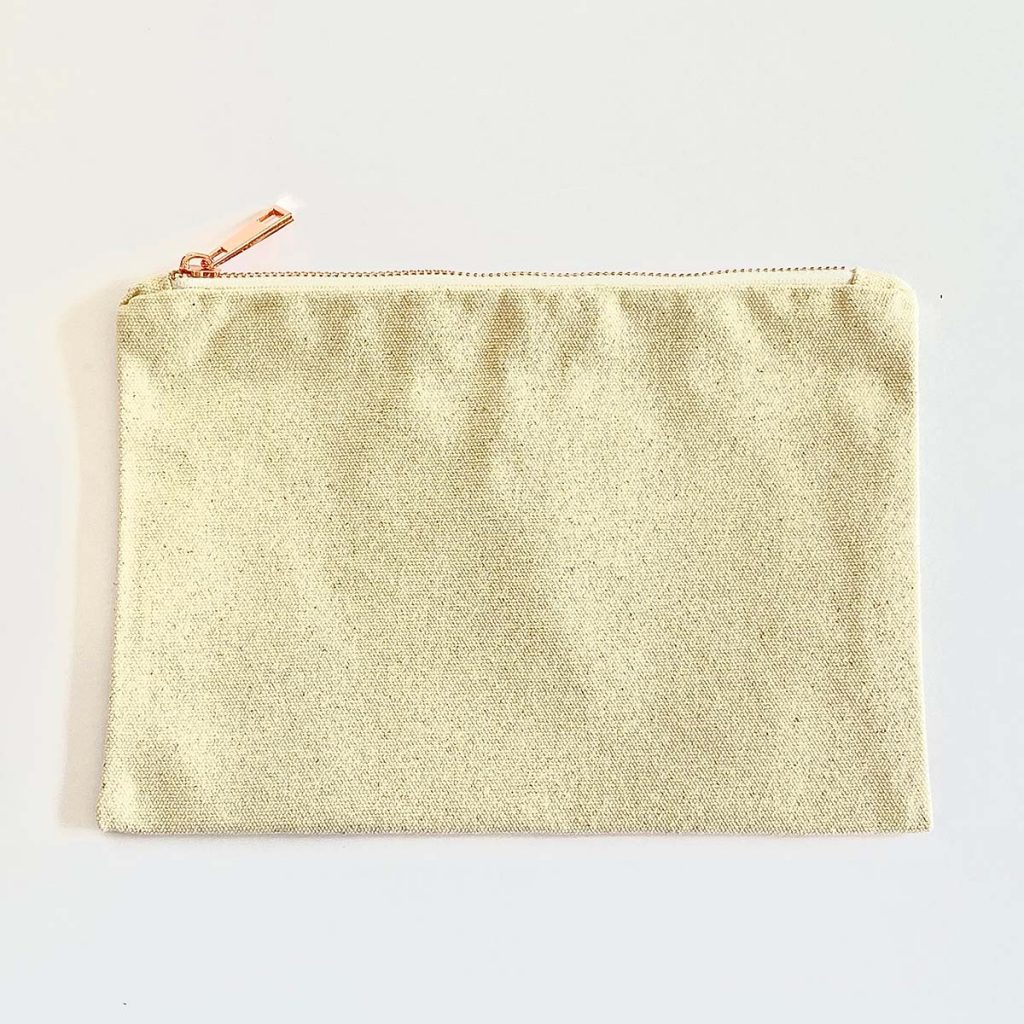 Amy Kallissa Blank Canvas Zippered Pouch