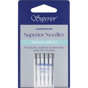 Superior Chromium Topstitch Machine Needles - 80/12